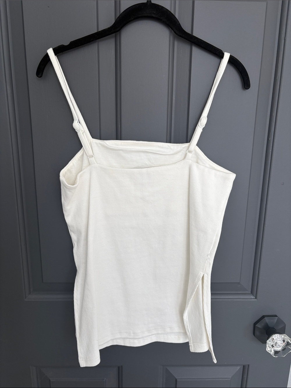 Current/Air White Ribbed Square-Neck Camisole - Picture 2 of 3